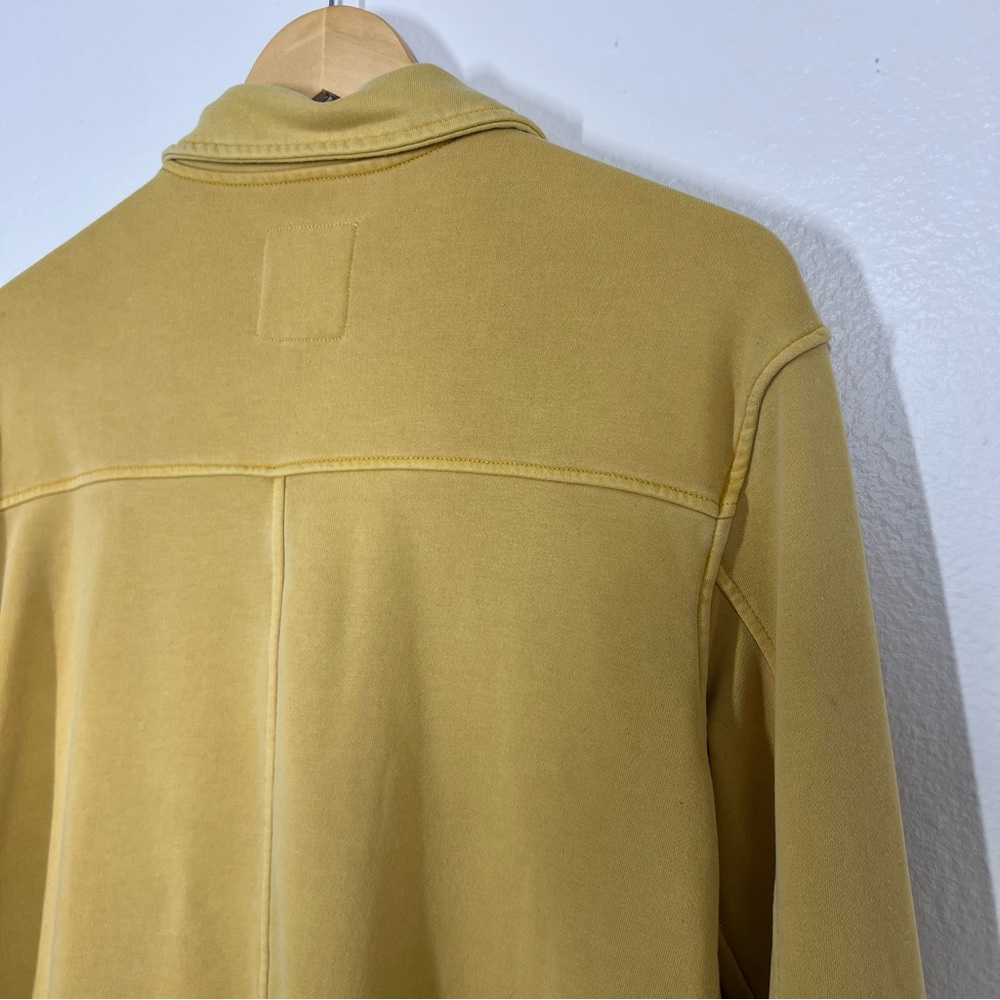 Avec Les Filles Mustard Yellow French Terry Button Down Shirt Jacket Shacket - Picture 9 of 13